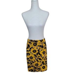 Sunflower Knee-Length Pencil Skirt